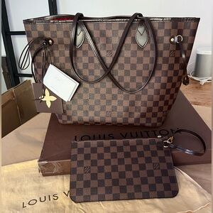Louis Vuitton Damier Ebene Neverfull w/ Pochette